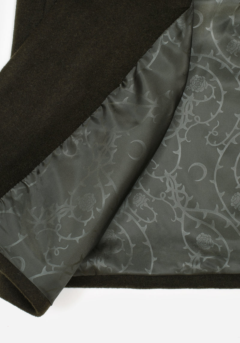 Evelyn Wool-Blend Bug Embossed Longline Coat