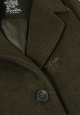 Evelyn Wool-Blend Bug Embossed Longline Coat