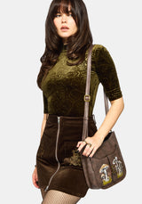 Dapperling Mushroom Embroidered Crossbody Bag