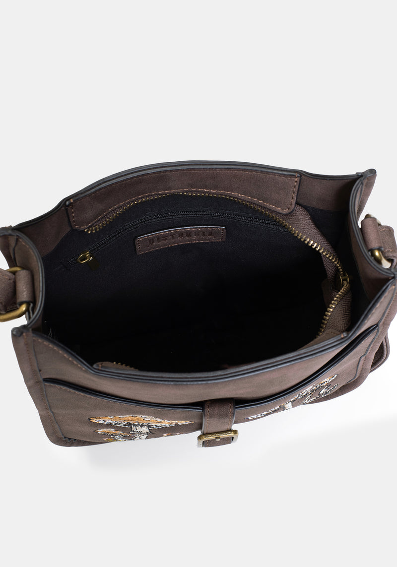 Dapperling Mushroom Embroidered Crossbody Bag
