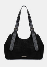 Ophelia Black Belted Shoulder Bag