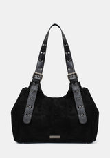 Ophelia Black Belted Shoulder Bag