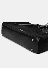 Ophelia Black Belted Shoulder Bag