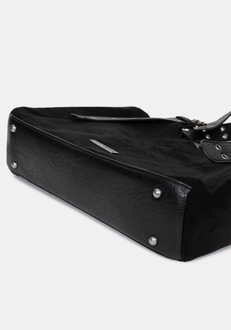 Ophelia Black Belted Shoulder Bag