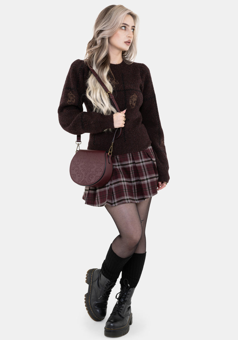 Nyelle Witches Knot Debossed Circle Bag