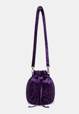 Tamsin Purple Velvet Bucket Bag