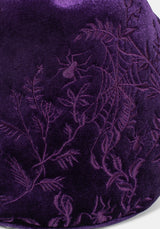 Tamsin Purple Velvet Bucket Bag