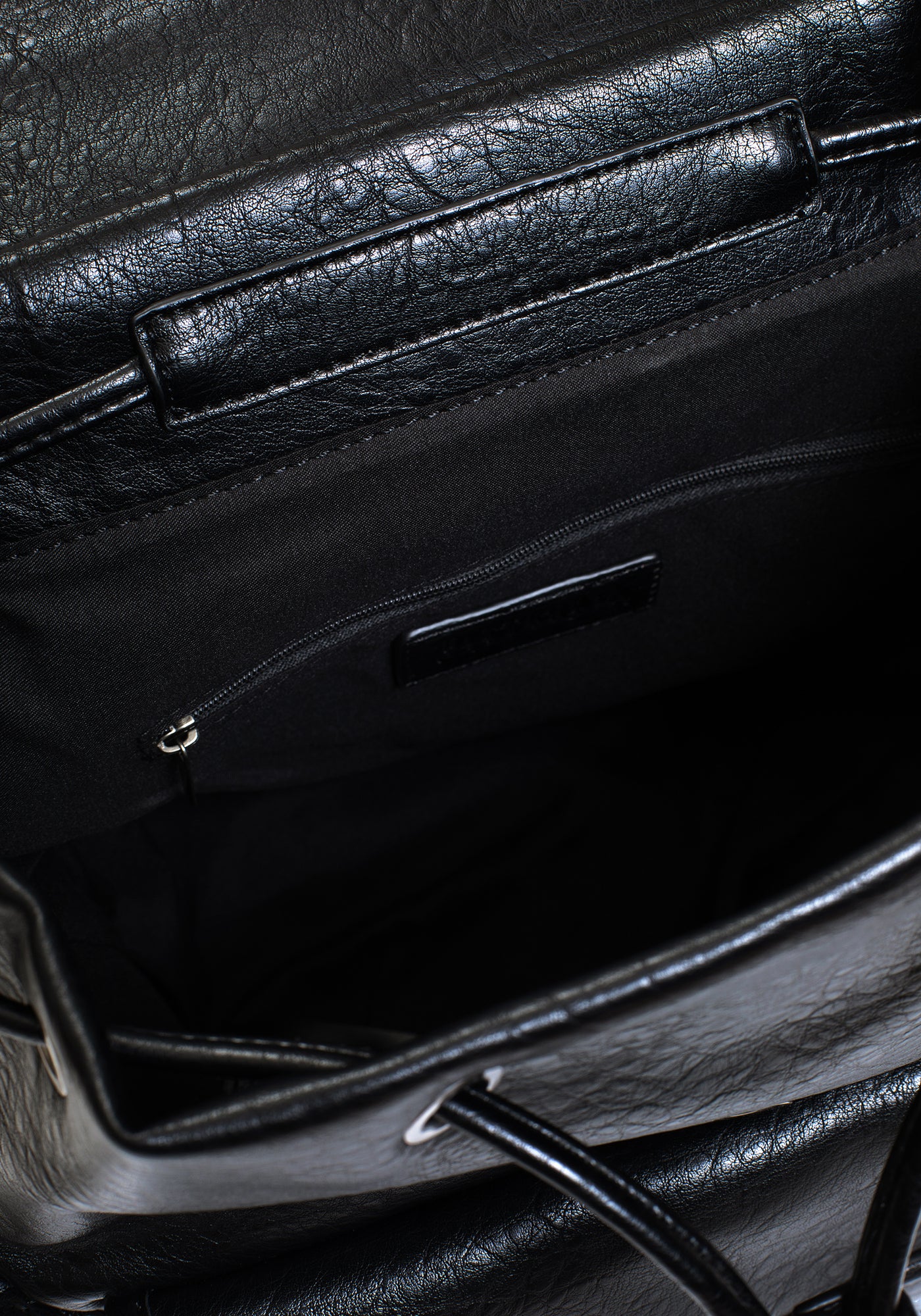 black faux leather backpack uk Drakon Bones Backpack – Disturbia