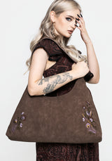 Lera Mystical Garden Embroidered Slouch Shoulder Bag