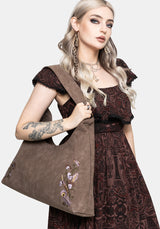 Lera Mystical Garden Embroidered Slouch Shoulder Bag