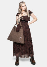 Lera Mystical Garden Embroidered Slouch Shoulder Bag