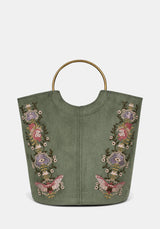 Chlora Handle Embroidered Bag