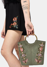 Chlora Handle Embroidered Bag