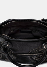 Asterielle Embroidered Rivet Handbag