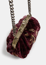 Zariah Embroidered Kiss Lock Bag