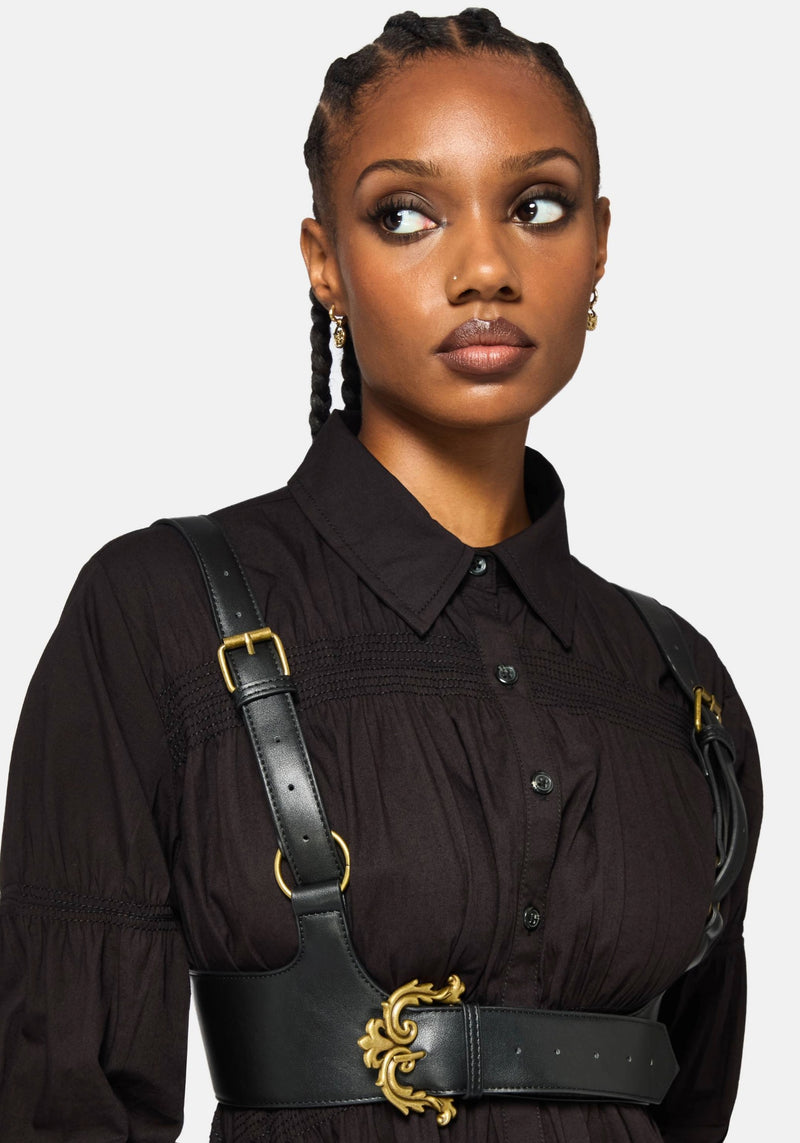 Fleur de Lis Buckle Harness