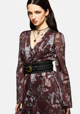 Brux Rivet Detail Buckled Waist Belt