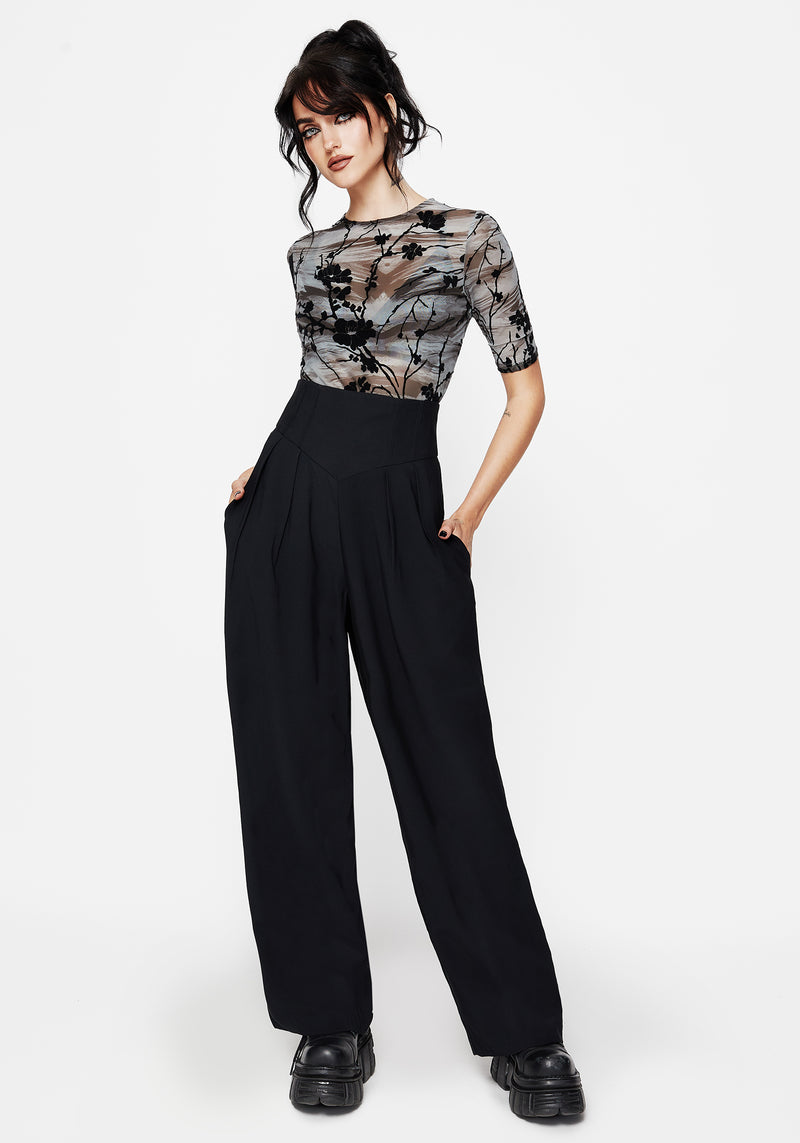 Brenna Corset High Waist Wide Leg Trouser