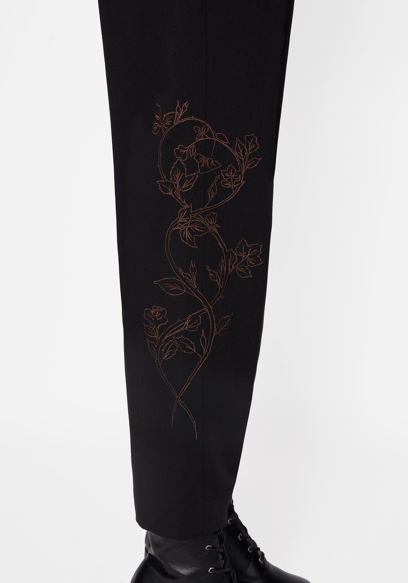 Renita Embroidered Tapered Tailored Trouser