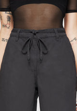 Octavia Tie Waist Snake Trim Wide Leg Trouser