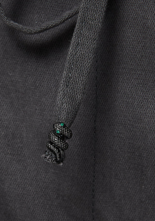 Octavia Tie Waist Snake Trim Wide Leg Trouser