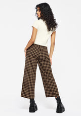 Terra Wide Leg Culotte Trouser - Brown