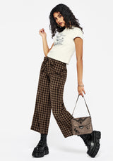 Terra Wide Leg Culotte Trouser - Brown