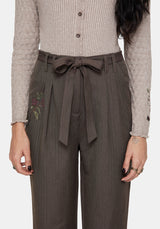 Meliae Moth Embroidered Tapered Trousers