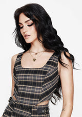 Aiden Check Corset Top