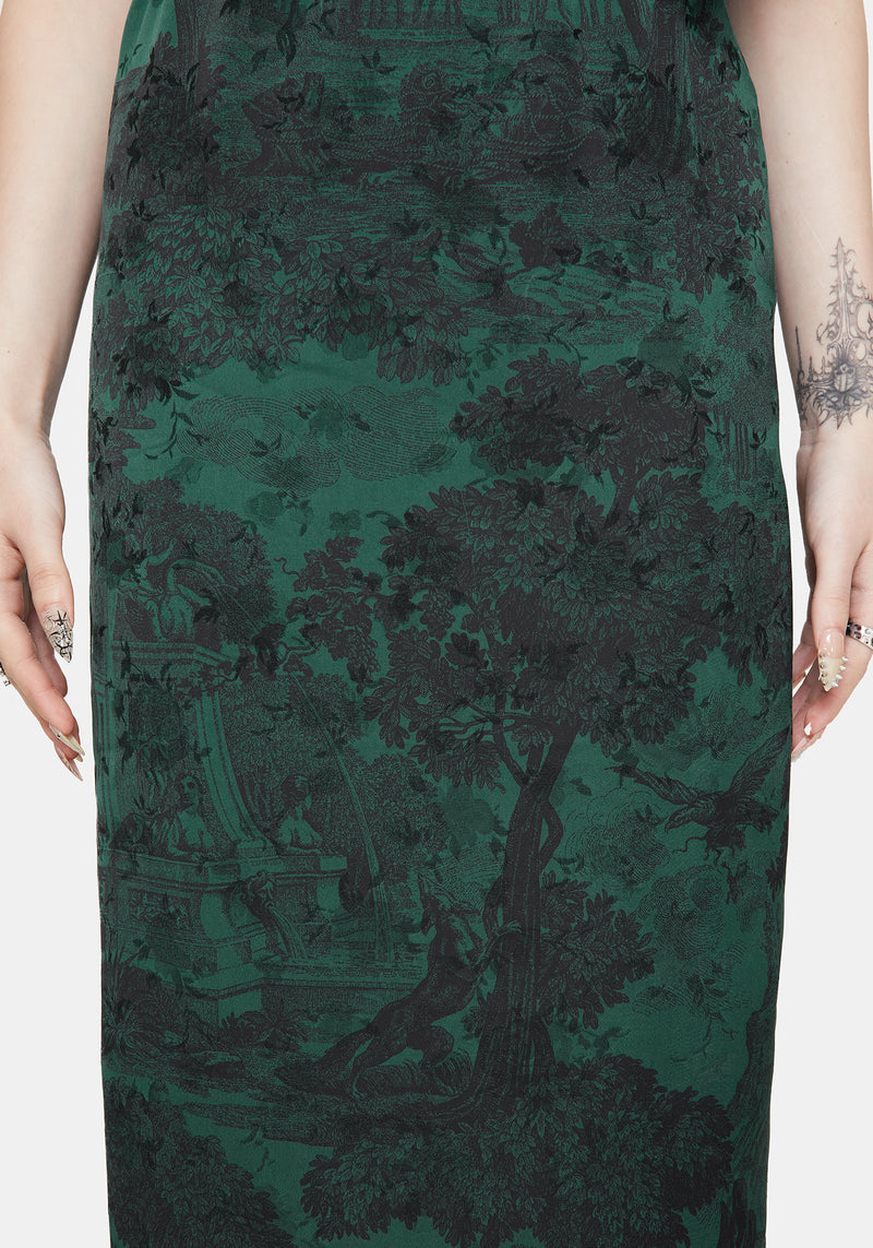 Solara Toile Print Maxi Skirt