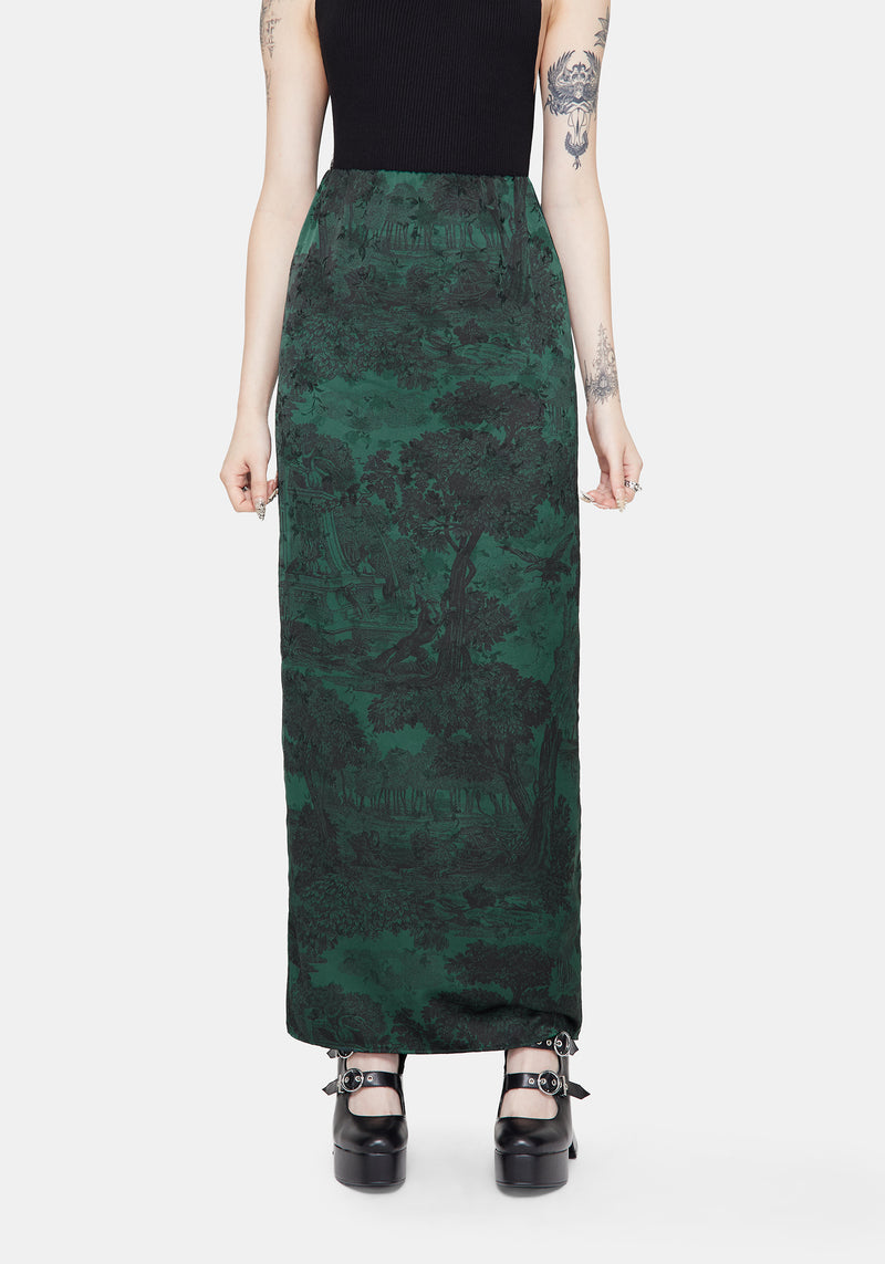 Solara Toile Print Maxi Skirt – Disturbia - Main Image