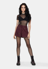 Rosia Celestial Print Suede Shorts