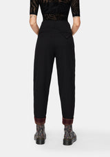Loura Tapered Leg Check Turn Up Trouser