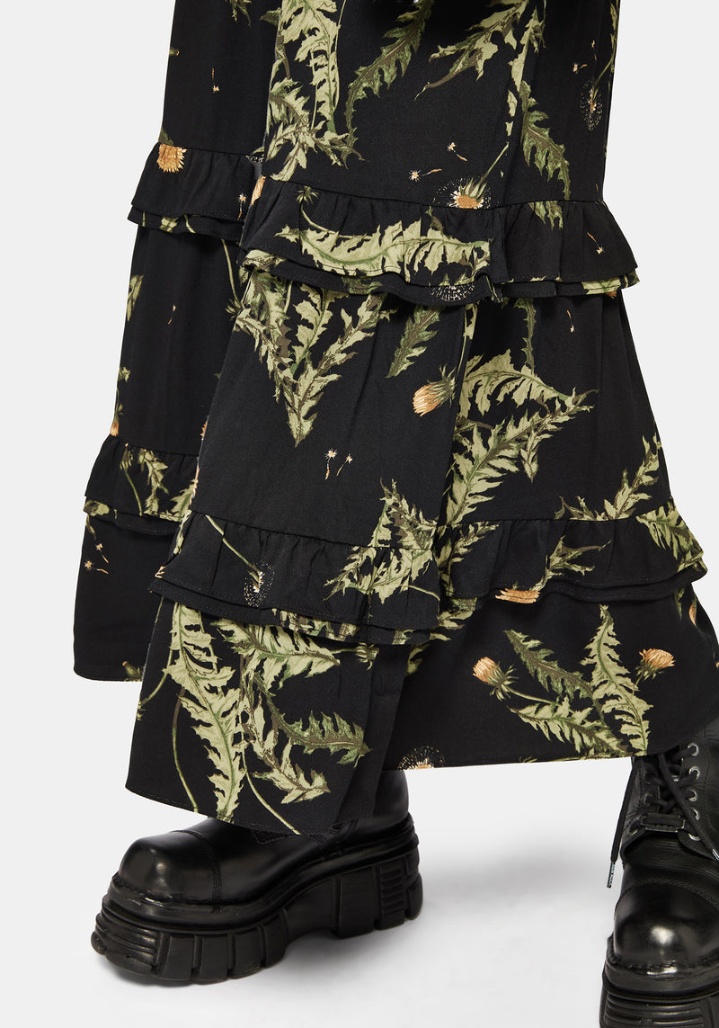 Cimora Dandelion Ruffle Midaxi Skirt