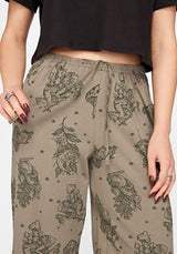 Hexborn Baba Yaga Printed Wide Leg Pyjama Bottoms