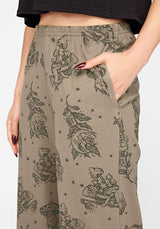 Hexborn Baba Yaga Printed Wide Leg Pyjama Bottoms