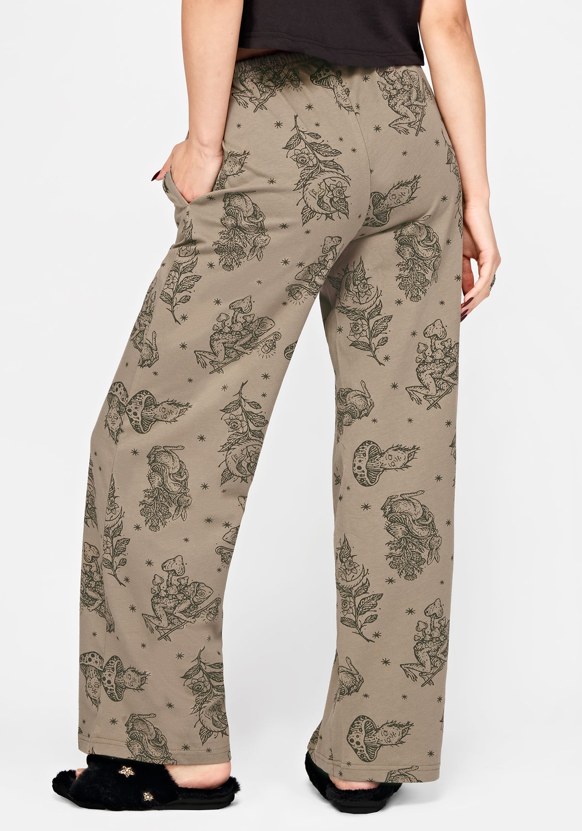 Hexborn Baba Yaga Printed Wide Leg Pyjama Bottoms