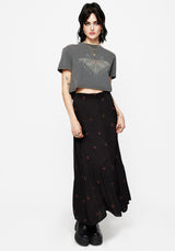 Sublime Witches Knot Embroidered Button Down Midaxi Skirt