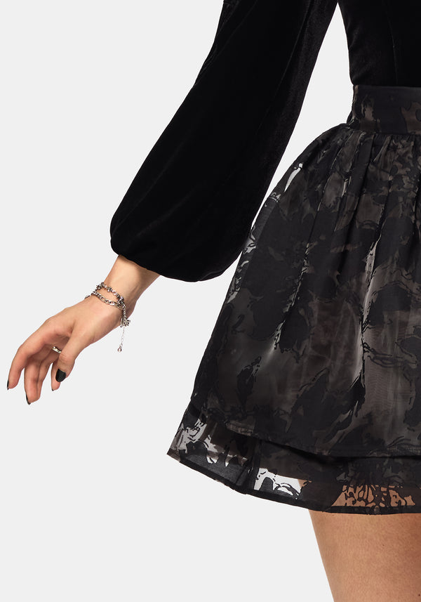 Spectre Layered Contrast Lining Mini Skirt