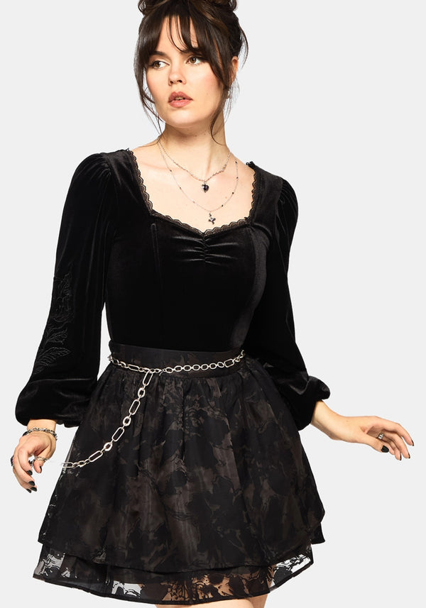 Spectre Layered Contrast Lining Mini Skirt