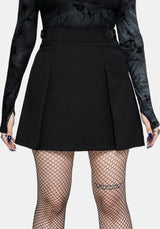 Nightingale Black Pleated Mini Skirt