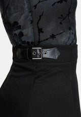 Nightingale Black Pleated Mini Skirt