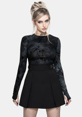 Nightingale Black Pleated Mini Skirt