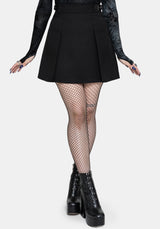 Nightingale Black Pleated Mini Skirt