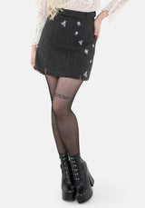 Chrysina Beetle Sequin Embellished Pleated Mini Skirt