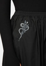Nirah Embroidered Black Balloon Trouser