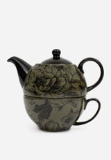 Konshu Floral Teapot and Teacup Set (3 Piece Set)