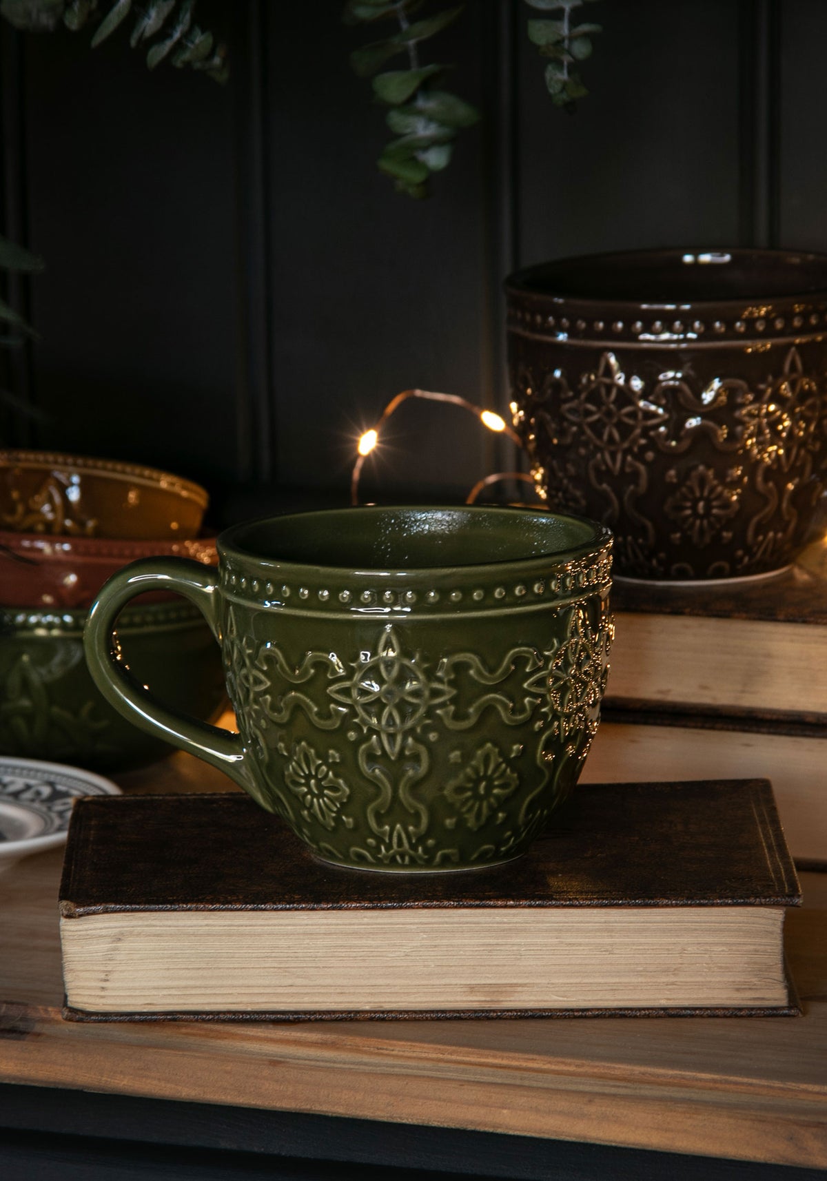 Ashwyn Witches Tile Debossed Mug - Green