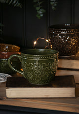 Ashwyn Witches Tile Debossed Mug - Green