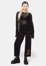 Poison Eden Embroidered Denim Culotte 24" / UK 6